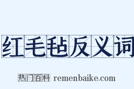 红毛毡反义词是什么意思的图片